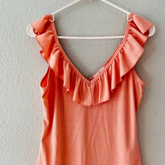 90’s Pretty in Pink Ruffle Bodysuit- L - Picture 9 of 9